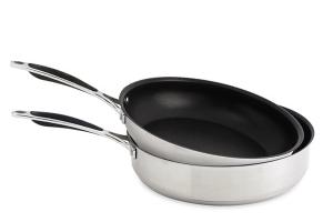 Set Poêle et sauteuse antiadhérentes inox Excell'Inox 28 cm Mathon