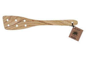 Spatule galbée trouée en bois d'olivier 30 cm Jean Dubost