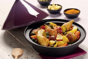 Tajine fonte 30 cm aubergine Mathon