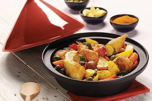 Tajine fonte 30 cm rouge Mathon