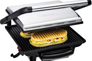 Tefal – Appareil à panini et grill multifonctions 2000W – Plaques en fonte pour cuisson uniforme – Idéal pour viandes et légumes grillés - GC241D12