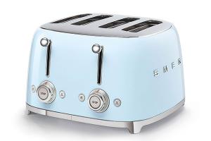 Toaster 4 fentes 2000 W TSF03PBEU bleu azur Smeg