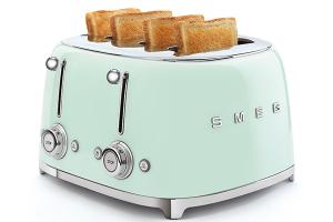Toaster 4 fentes 2000 W TSF03PGEU vert d'eau Smeg