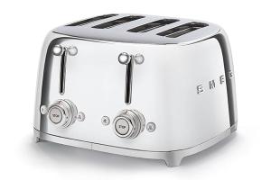 Toaster 4 fentes 2000 W TSF03SSEU chromé Smeg