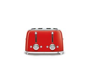 Toaster 4 fentes rouge 2000 W TSF03RDEU Smeg