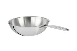 Wok tout inox Castel'Pro 28 cm Cristel