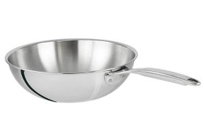 Wok tout inox Castel'Pro 30 cm Cristel
