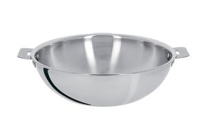 Wok tout inox Casteline sans manche 28 cm Cristel