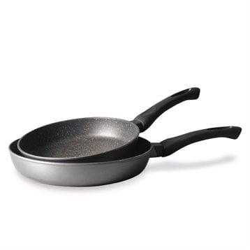 Lot de 2 poêles Façon Pierre 24 et 28 cm Lot de 2 poêles Façon Pierre 24 et 28 cm