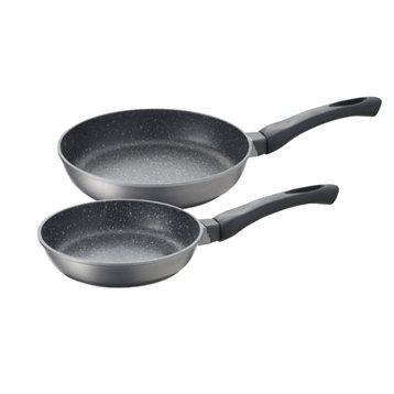 Lot de 2 poêles Façon Pierre 20 et 24 cm