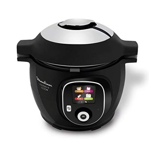 Moulinex Multicuiseur Intelligent Cookeo+ Connect via Application Bluetooth 6L 6 Modes de Cuisson 150 Recettes Préprogrammées Jusqu'à 6 Personnes Noir YY2942FB