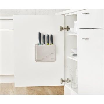 Set de 4 couteaux support placard Joseph Joseph