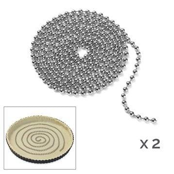 Lot de 2 Chaînes fond de tarte en inox 180 cm Mathon Lot de 2 Chaînes fond de tarte en inox 180 cm Mathon