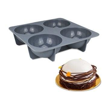 Moule 4 demi-sphères silicone 11,5 cm