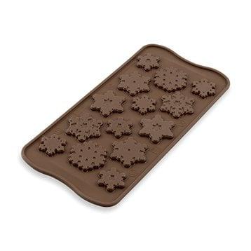 Moule silicone chocolat 14 flocons de neige Silikomart Moule silicone chocolat 14 flocons de neige Silikomart