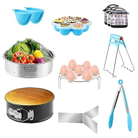 Accessoires pour autocuiseurs, accessoire compatible avec pot instantané, panier à vapeur, moule à gâteau, moule à œufs, moules magnétiques, etc. en acier inoxydable de qualité alimentaire