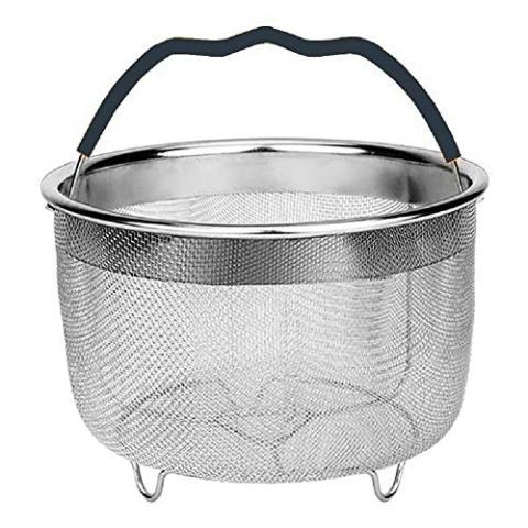 Dreamsy2019 Panier à Vapeur pour Accessoires de Casserole instantanée 6QT, crépine à Panier à Vapeur en Acier Inoxydable 304 avec poignée