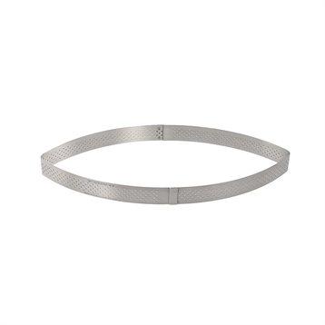 Cercle perforé à tarte et calisson Valrhona 40 cl 25,5 cm inox De Buyer