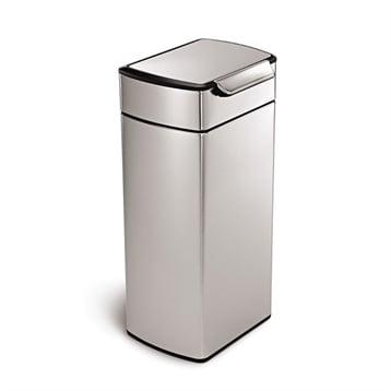 Poubelle rectangulaire ouverture touch bar 30 L Inox SIMCW2015 Simplehuman