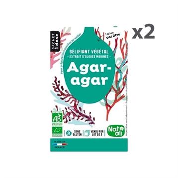 Lot de 2 Agar Agar Bio 5x4g