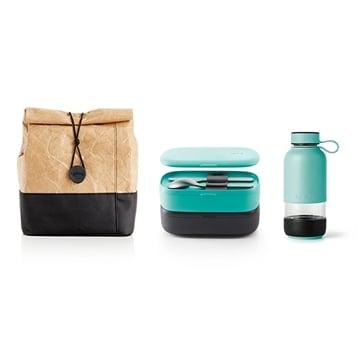 Kit lunch bag, bouteille et lunch box To Go bleu Lekue Kit lunch bag, bouteille et lunch box To Go bleu Lekue