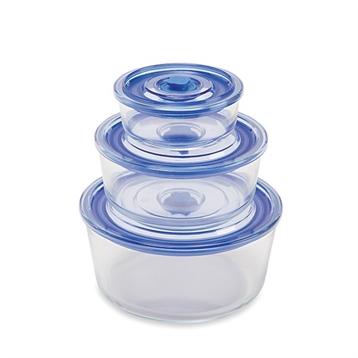 Set de 3 boîtes de conservation rondes en verre Mathon