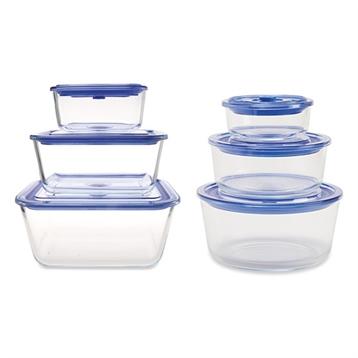 Lot de 6 boîtes de conservation en verre Mathon Lot de 6 boîtes de conservation en verre Mathon