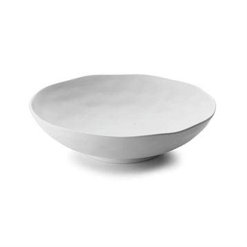 Grand saladier de présentation rond Organique 31 cm blanc Lacor