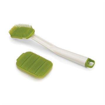 Brosse avec tampon à récurer blanc vert Joseph Joseph Brosse avec tampon à récurer blanc vert Joseph Joseph