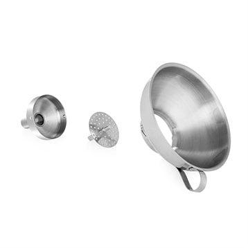 Entonnoir 3 en 1 en inox 2 embouts et filtre amovible Mathon