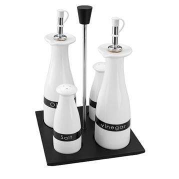 Set 4 pièces huile – vinaigre – sel – poivre Lacor