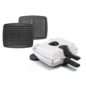 Gaufrier super 2 gaufres et croque-monsieur blanc 1000 W 039465 Lagrange
