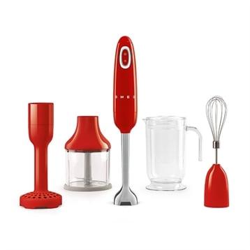 Mixeur plongeant avec accessoires 700 W HBF02RDEU rouge Smeg