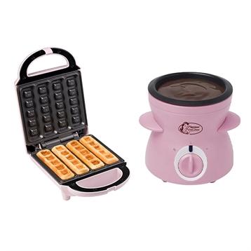 Lot fondue au chocolat et gaufrier Sweet Dreams rose Bestron Lot fondue au chocolat et gaufrier Sweet Dreams rose Bestron