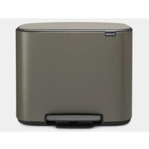 Brabantia - Poubelle a pédale Bo - 3x 11 L - Platinum