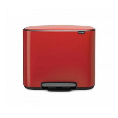 Brabantia - poubelle à pédale 36l rouge passion - 121401 rouge