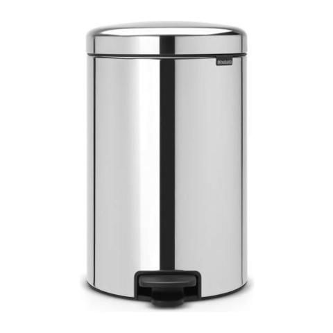 BRABANTIA Poubelle a pédale New Icon 20 L gris brillant