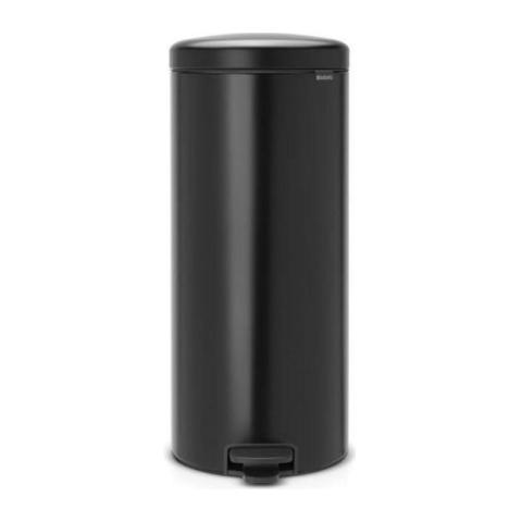 BRABANTIA Poubelle a pédale NEWLCON - Noir mat - 30 L