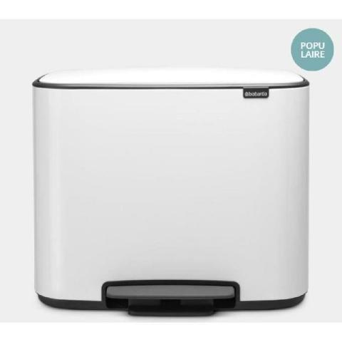 Poubelle a pédale Bo -11 + 23 L - White - Brabantia