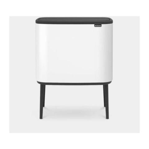 BRABANTIA Poubelle Bo Touch Bin - 11 + 23 L - White BRABANTIA Poubelle Bo Touch Bin - 11 + 23 L - White