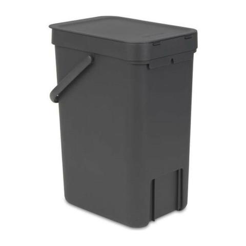 BRABANTIA Poubelle encastrable Waste Bin Sort & Go 12 L gris BRABANTIA Poubelle encastrable Waste Bin Sort & Go 12 L gris