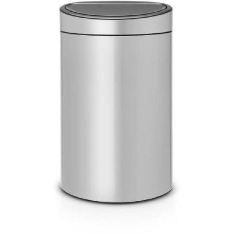 BRABANTIA Poubelle Touch Bin - 40L - Gris métallique - Gris BRABANTIA Poubelle Touch Bin - 40L - Gris métallique - Gris
