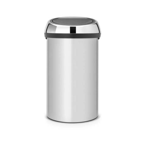 Poubelle Touch Bin - 60L - Gris métallique - Brabantia