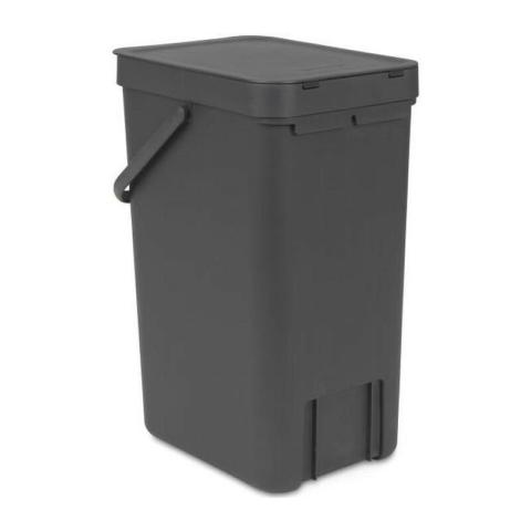 BRABANTIA Poubelle Waste Bin Sort & Go 16 L gris BRABANTIA Poubelle Waste Bin Sort & Go 16 L gris
