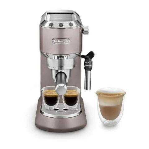 Machine expresso - DELONGHI DEDICA EC785 PK - 1300W - 15 bars - Systeme cappuccino réglable - Thermoblock - Double récolte-gouttes