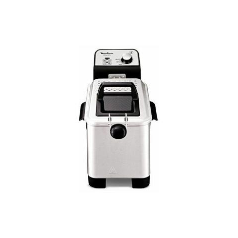 Moulinex Easy Pro 3 L Friteuse classique 2 300 W 2 niveaux de cuisson thermostat réglable 2 L 600 g Argenté