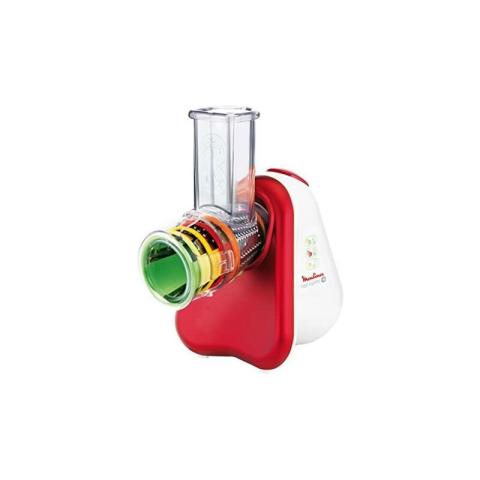 Fresh Express Plus DJ756G15- Râpe électrique, 150 W, acier inoxydable, rouge et blanc. - Moulinex