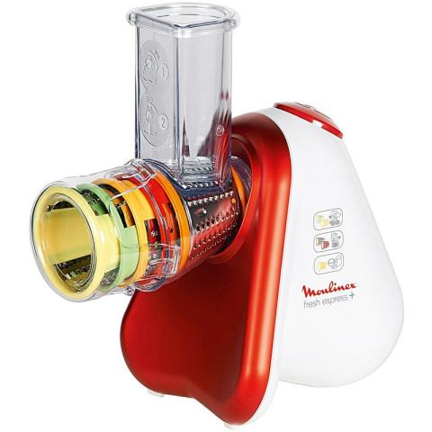 Moulinex - Râpeur/Trancheur DJ756G, 5 cônes de coupe, rouge / blanc Moulinex - Râpeur/Trancheur DJ756G, 5 cônes de coupe, rouge / blanc