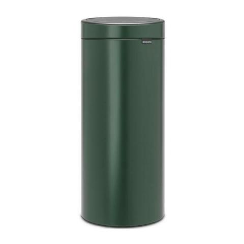 Poubelle Touch Bin New BRABANTIA - Seau intérieur en plastique - 30 L - Vert sapin