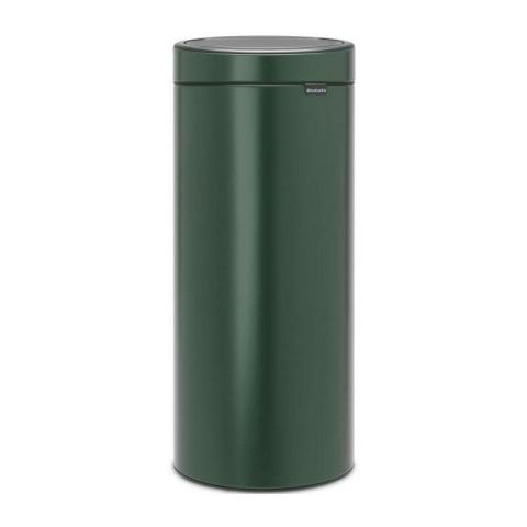 Poubelle Touch Bin New BRABANTIA - Seau intérieur en plastique - 30 L - Vert sapin